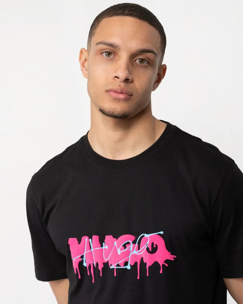HUGO Men's Tonal Embroidered Logo Luxury T-Shirt