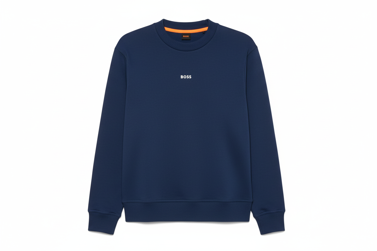 Hugo Boss Men’s Patterned Sweatshirt - Orange Line