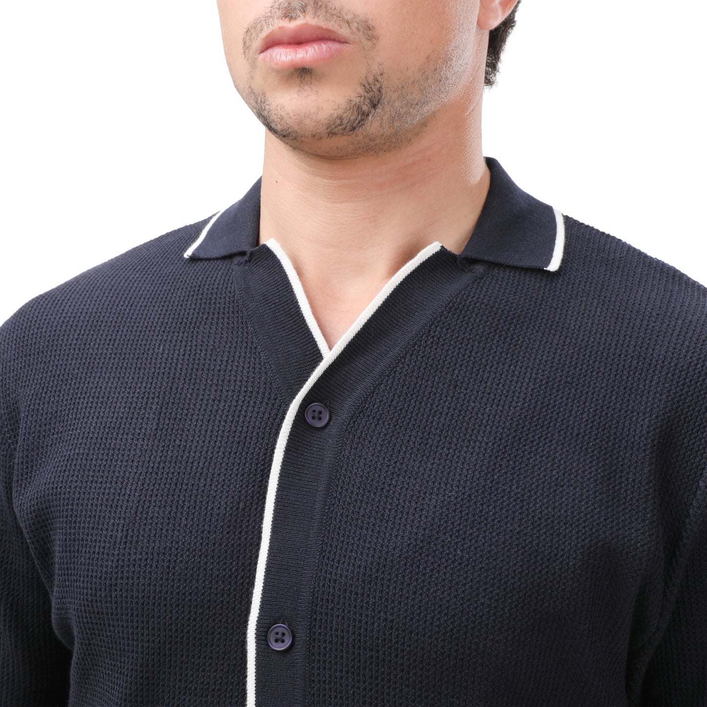 Zara Contrast Piping Knit Shirt