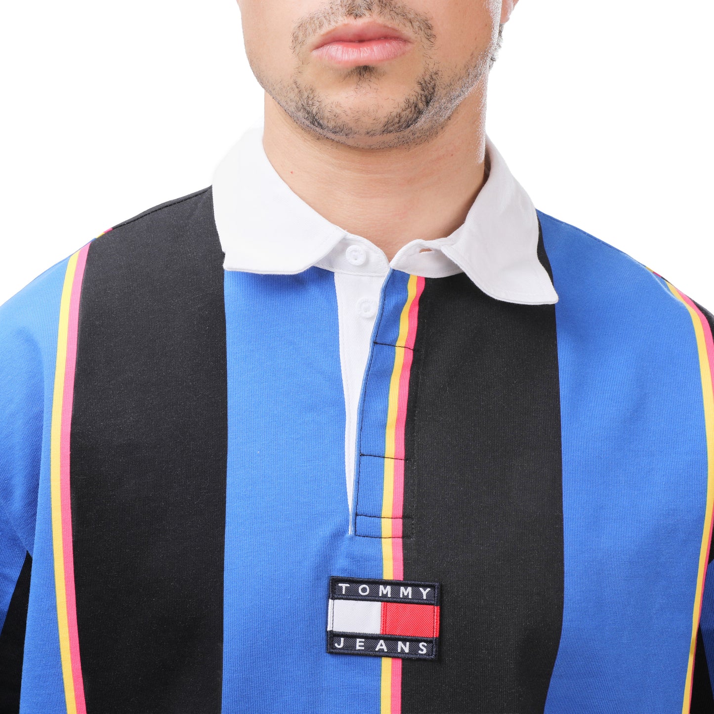 Tommy Jeans Vertical Stripe Badge Polo