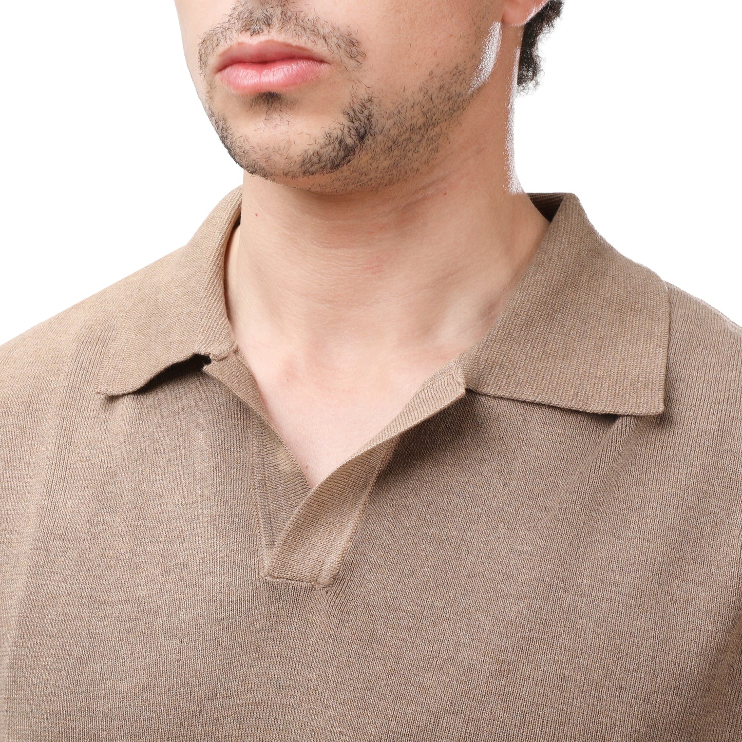 Mango Men’s Knit Polo Shirt with Open Collar