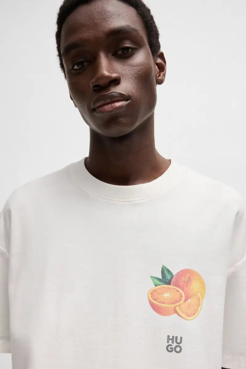 HUGO Men's Orange County Graphic Luxury T-Shirt
