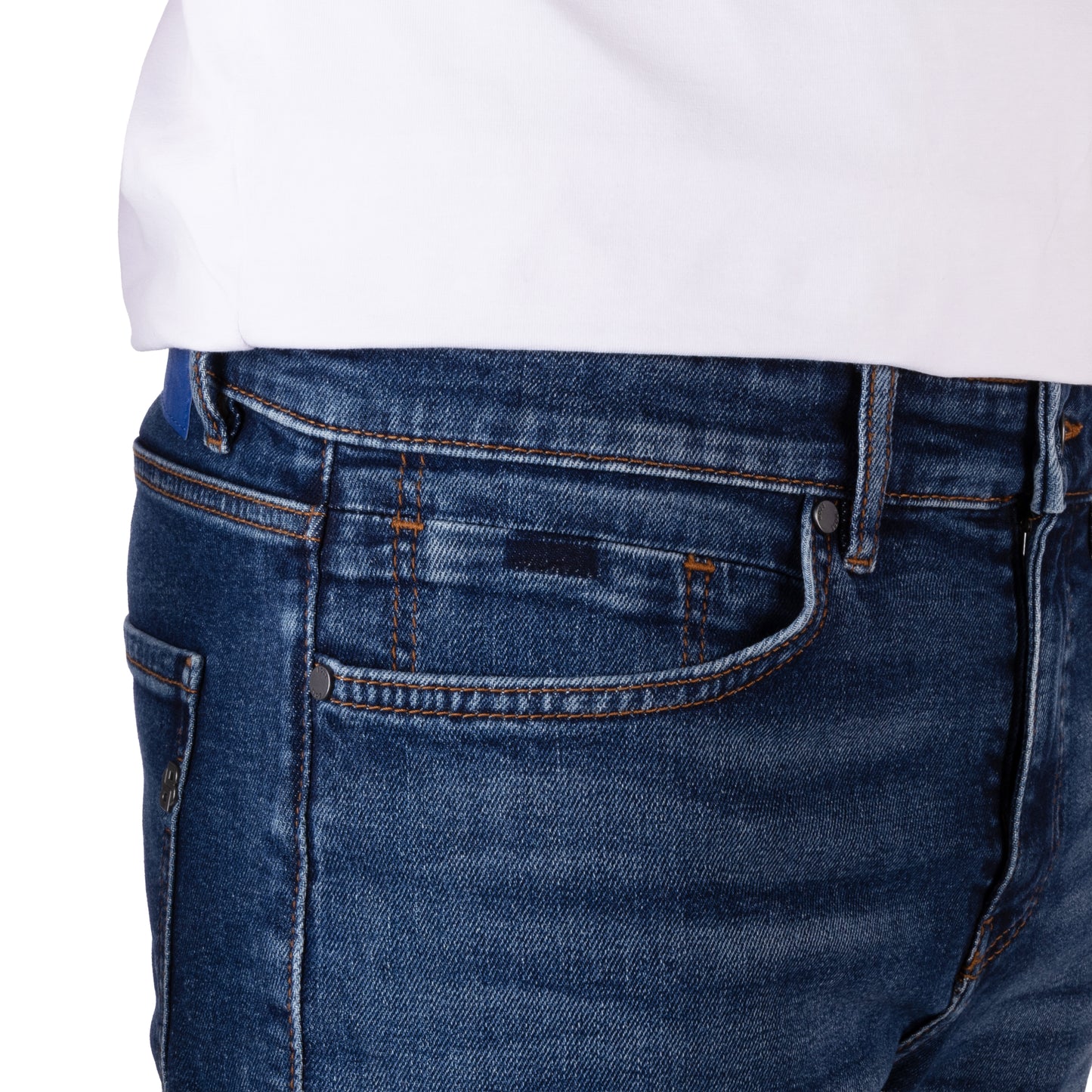 HUGO Men's 734 Delaware Slim-Fit Stretch Denim Jeans with Branded Patch