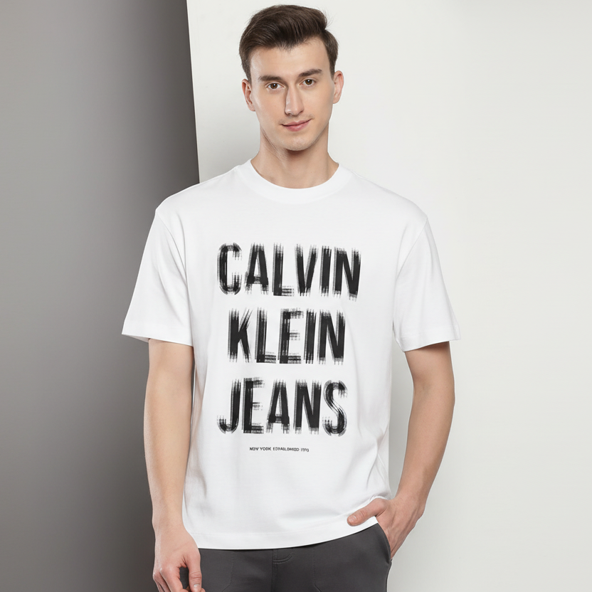 Calvin Klein Jeans distressed logo t-shirt