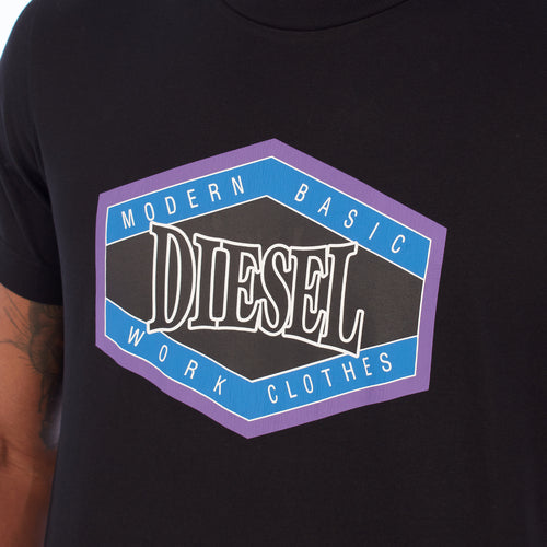 Diesel Regular-Fit Industrial Graphic Logo Premium T-Shirt