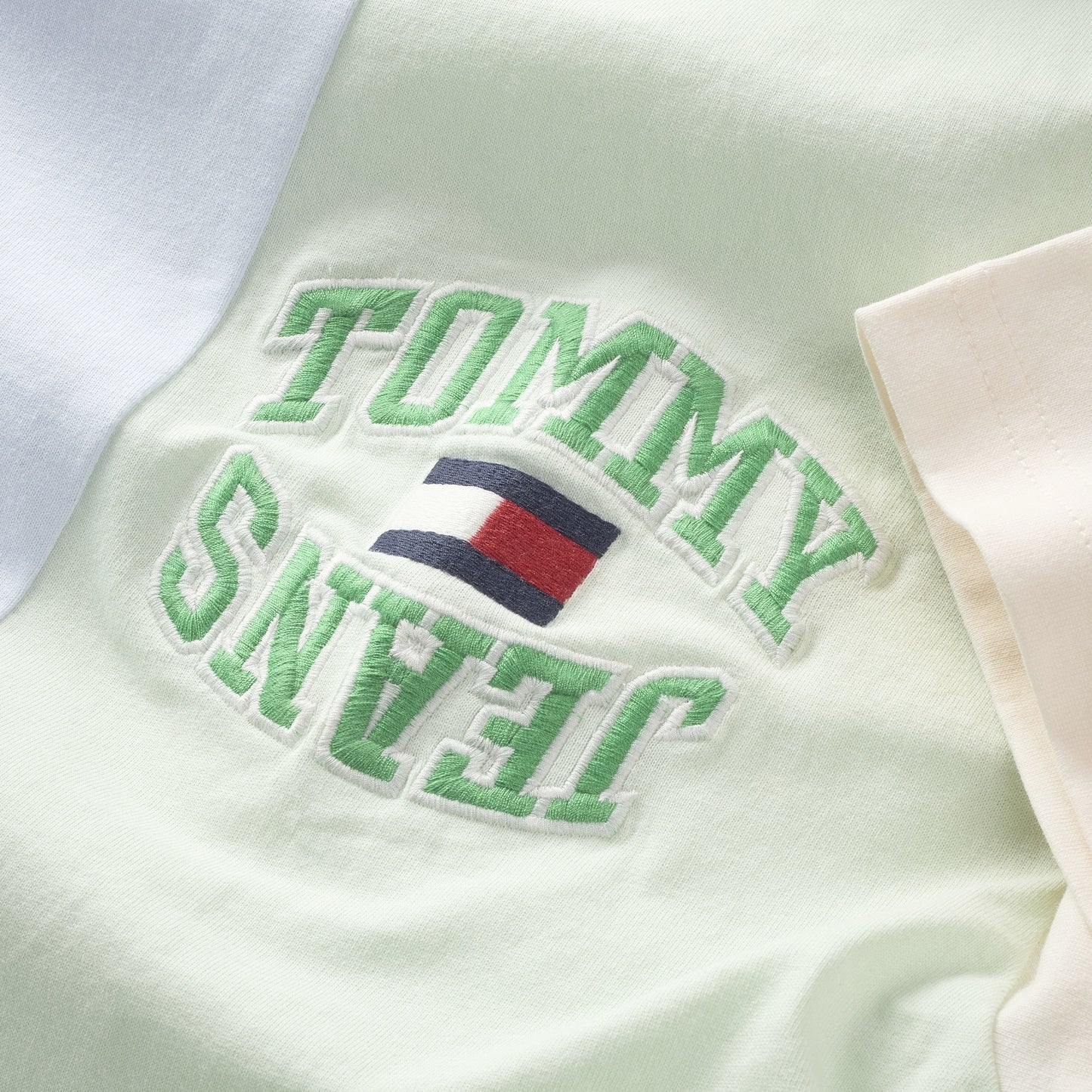 Tommy Jeans Vertical Stripe Short Sleeve T-Shirt with Chest Logo
