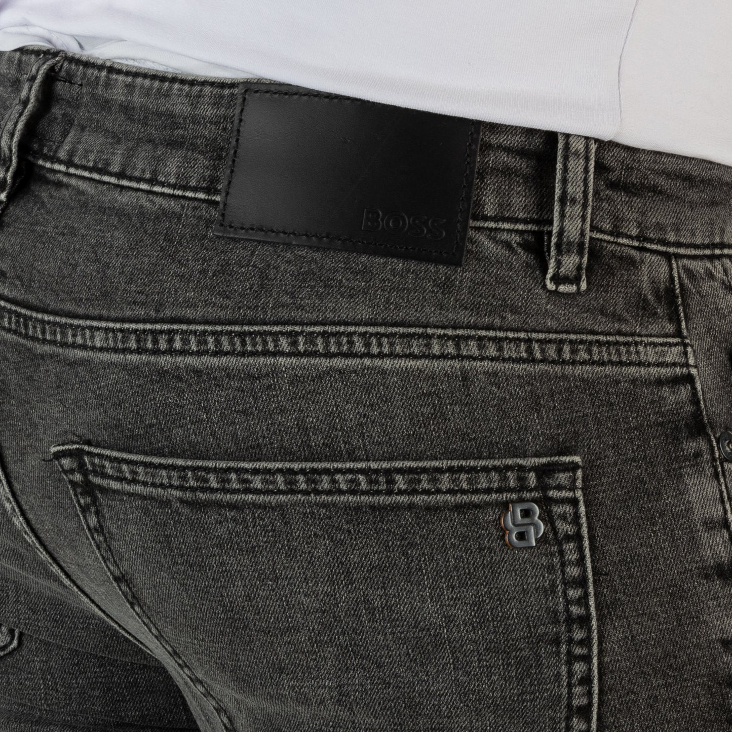 BOSS Men's Authentic Slim-Leg Jeans with Signature Logo Detail