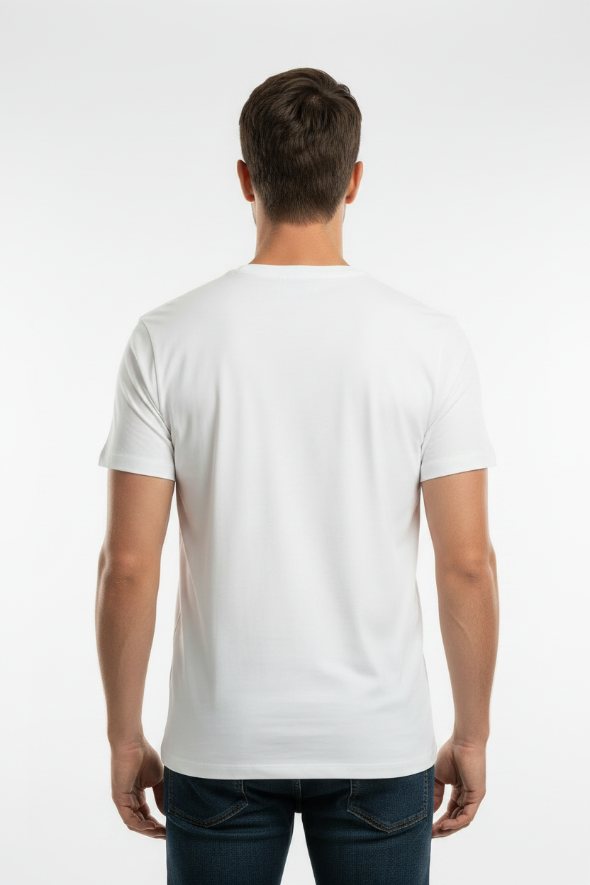 Karl Lagerfeld Paris Men's Stacked Linear Logo T-Shirt | Luxury Designer Crewneck Tee