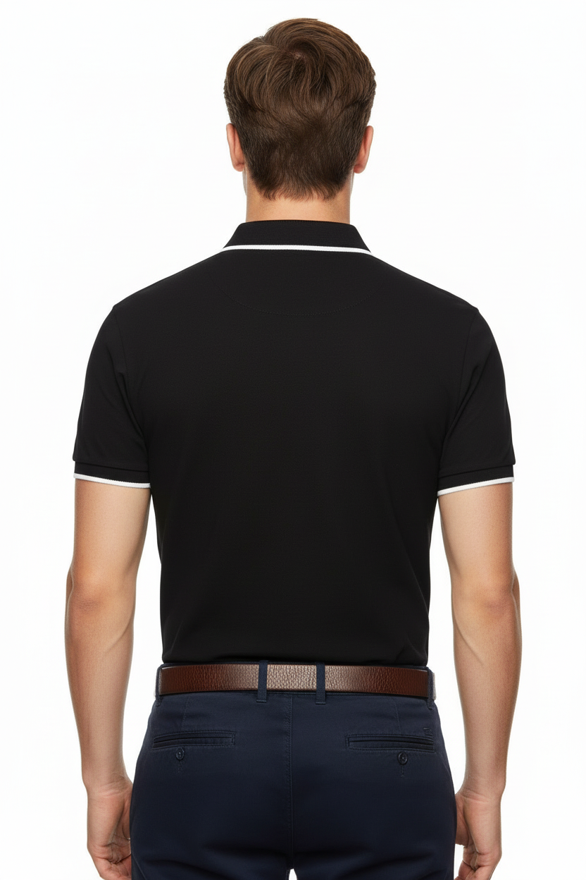 Tommy Hilfiger Men's Tipped Collar Short Sleeve Polo Shirt