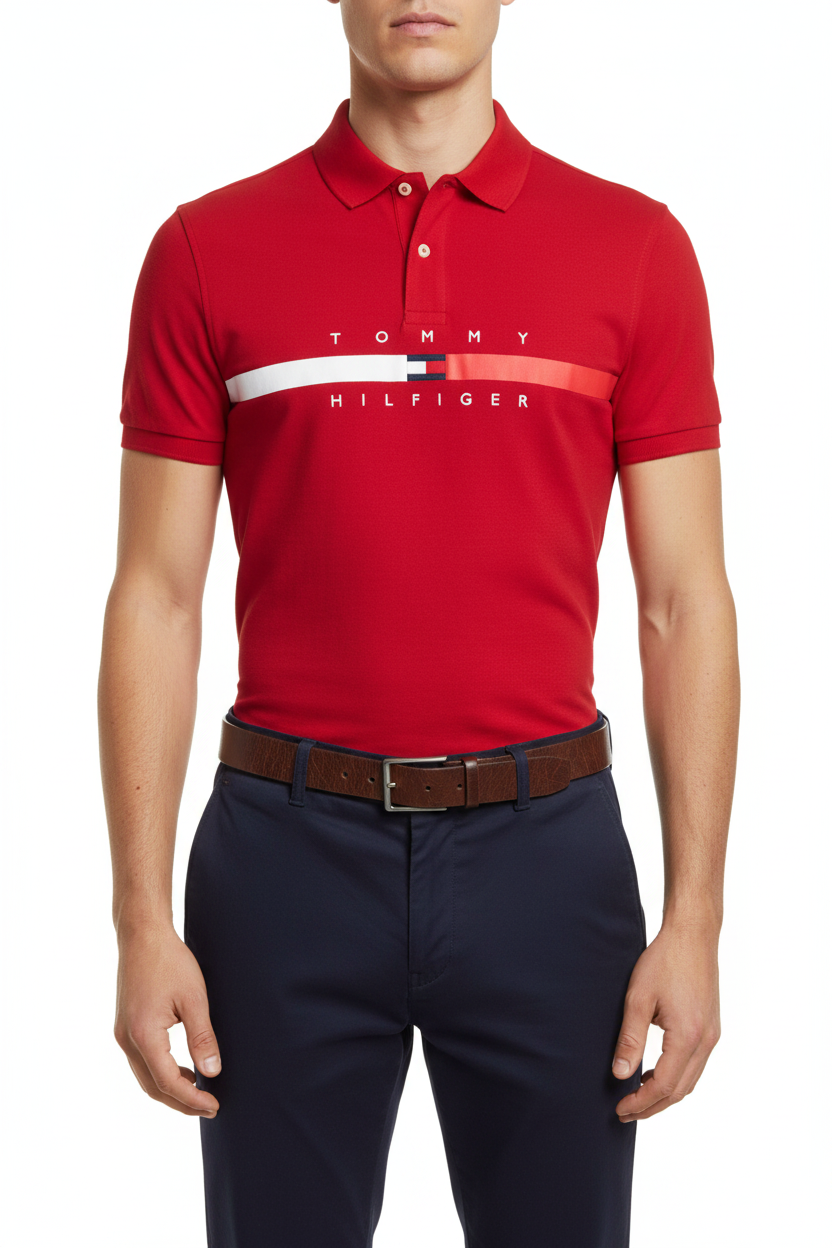 Tommy Hilfiger Signature Chest Stripe Polo Shirt