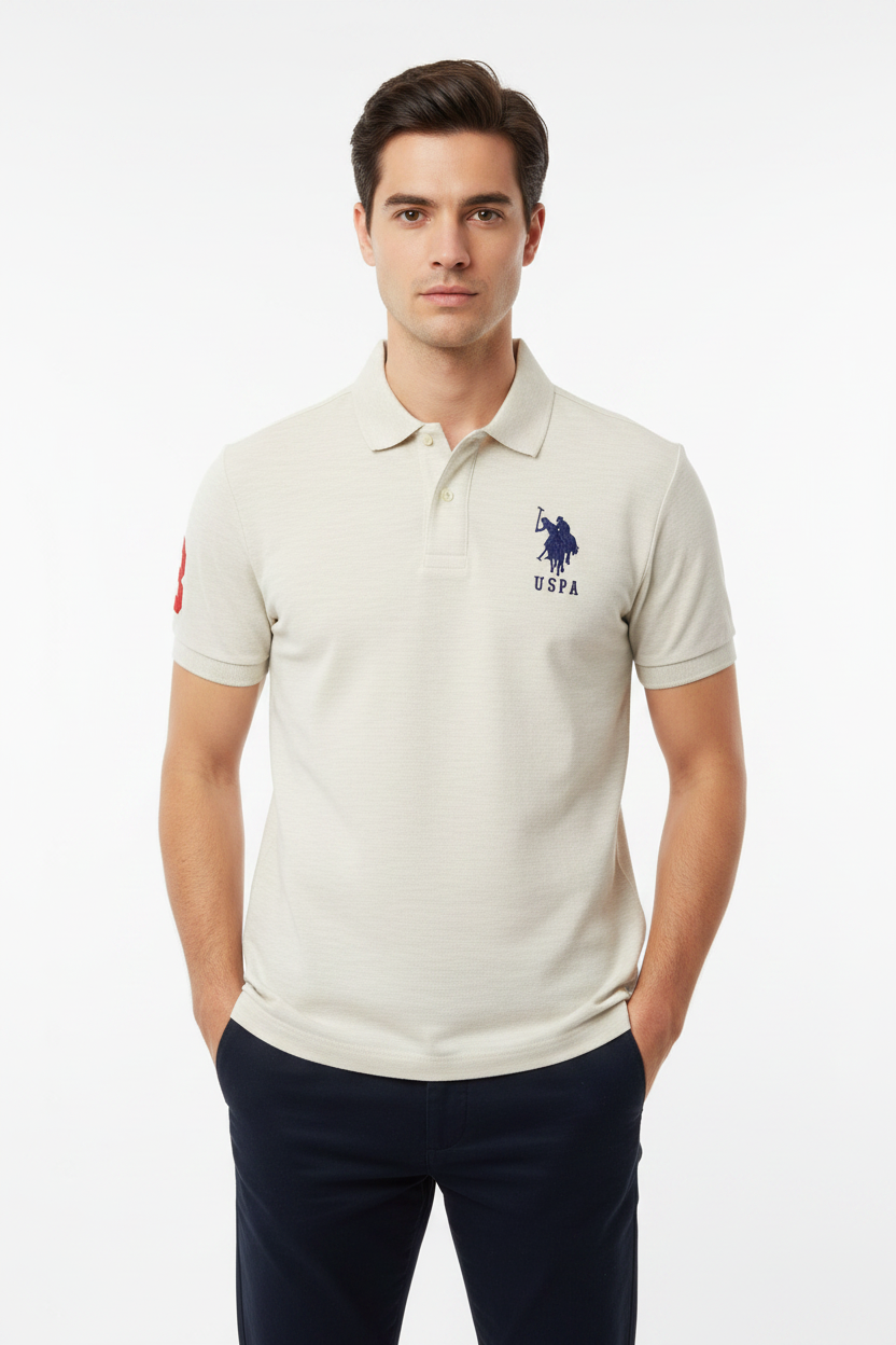 U.S. Polo Assn. Men's Big Logo Placket Polo Shirt