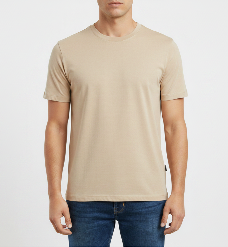 HUGO Men's Ultra-Minimalist Plain Premium Cotton T-Shirt