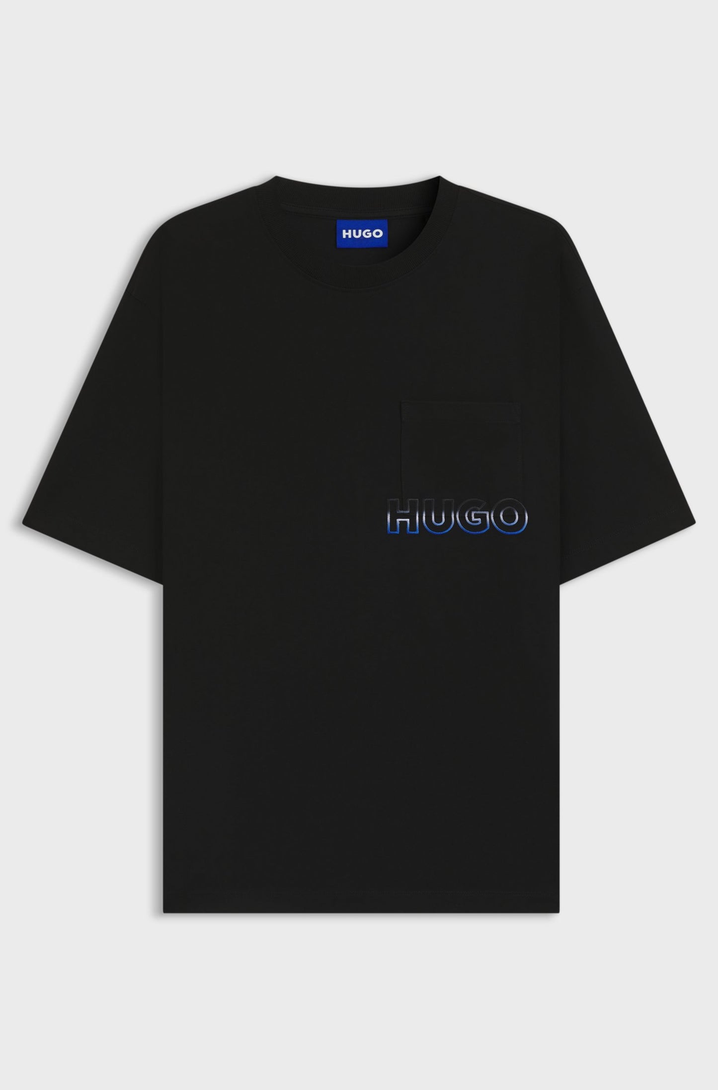 BOSS Men's Striped Fill Block Logo Luxury T-Shirt