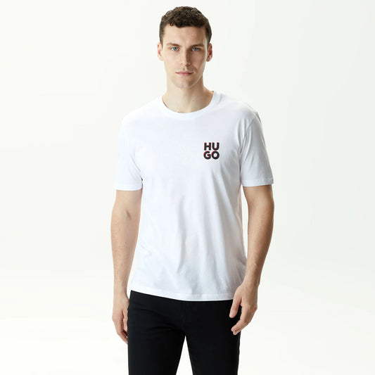 BOSS Men's Core Black 3D Isometric Text Graphic Luxury T-Shirt