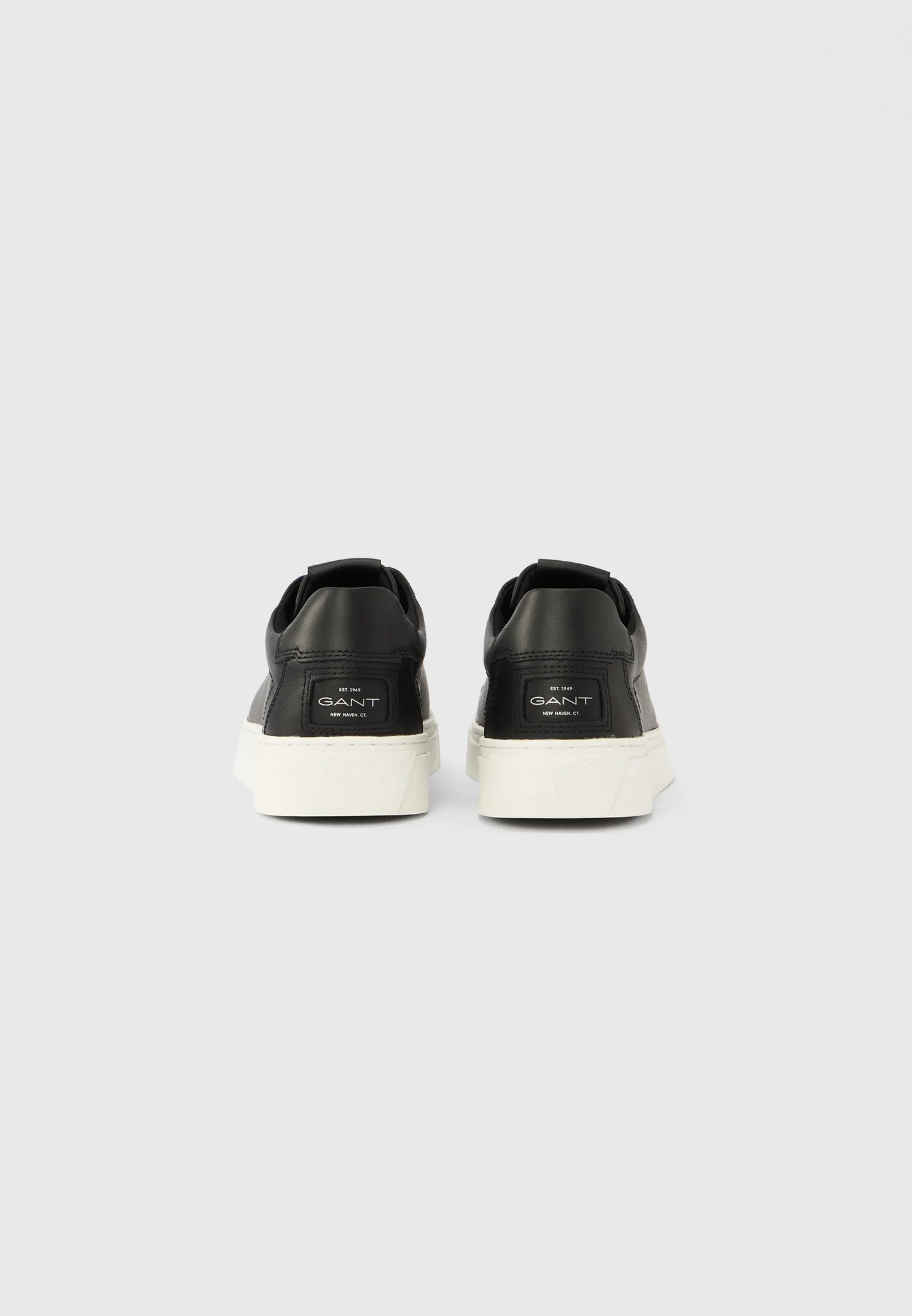 GANT Premium Leather Cupsole Sneakers in Black & White