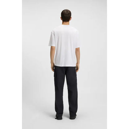 BOSS Men's Heritage Diagonal Stripe Logo Luxury T-Shirt