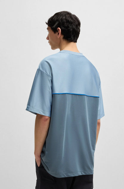 BOSS Men's Horizontal Slit Matrix Chest Logo Luxury T-Shirt
