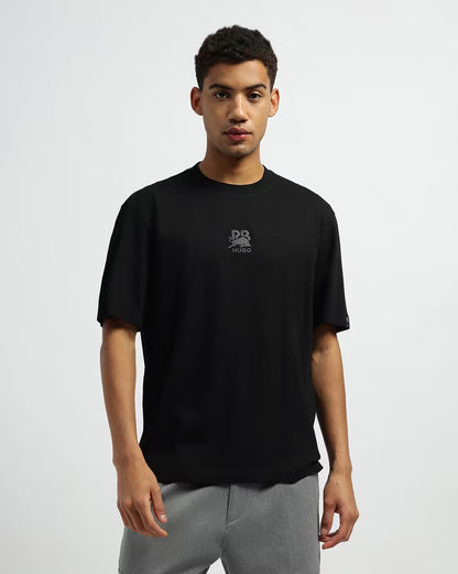 HUGO x Red Bull Men's Core Black Micro Collaborative Logo Luxury T-Shirt