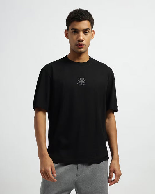 HUGO x Red Bull Men's Core Black Micro Collaborative Logo Luxury T-Shirt