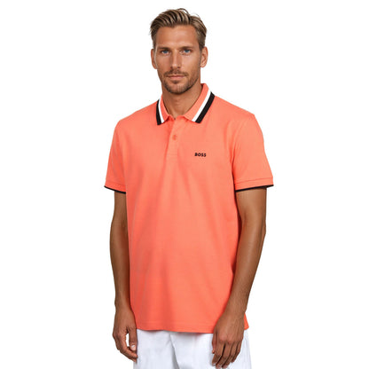 BOSS Men's Slim-Fit Pique Polo Shirt with Tipped Collar
