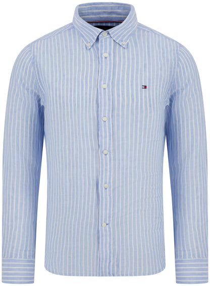 Tommy Hilfiger Long Sleeve Striped Linen Shirt