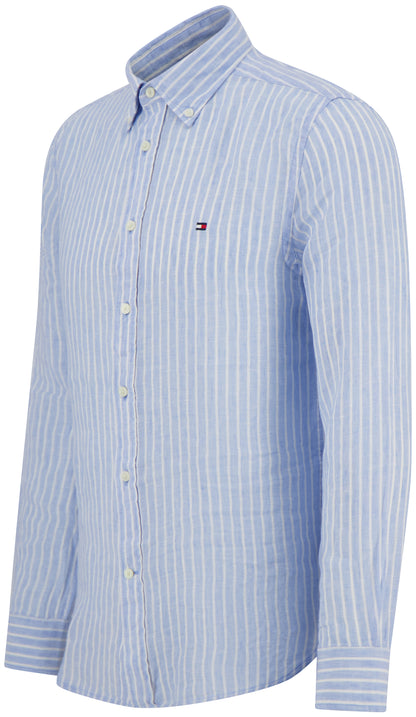 Tommy Hilfiger Long Sleeve Striped Linen Shirt