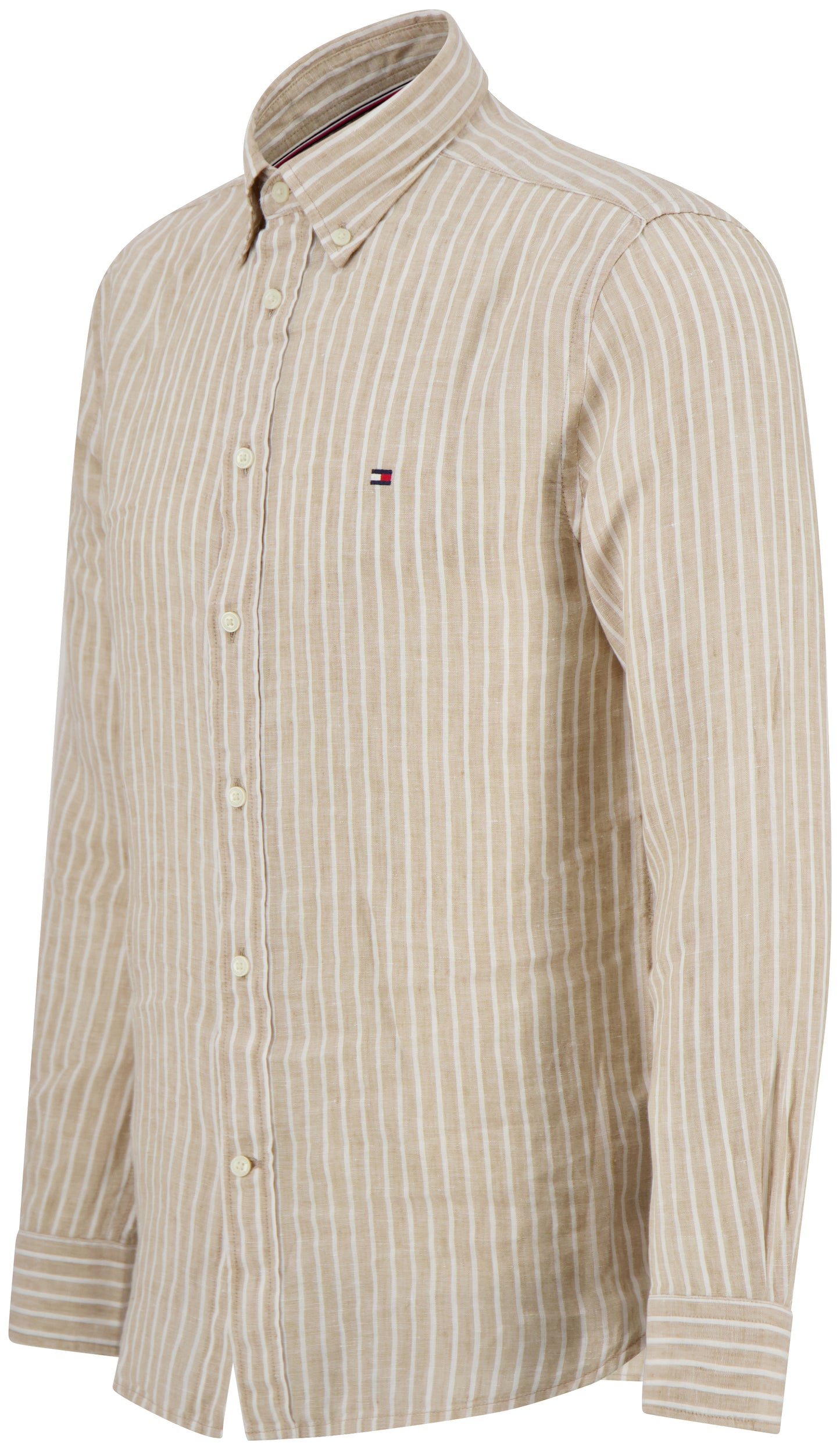 Tommy Hilfiger Long Sleeve Striped Linen Shirt
