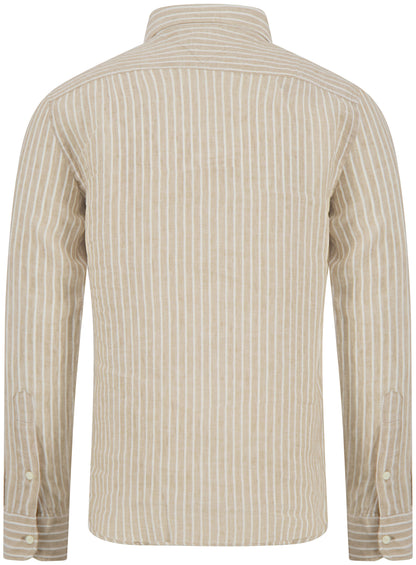 Tommy Hilfiger Long Sleeve Striped Linen Shirt