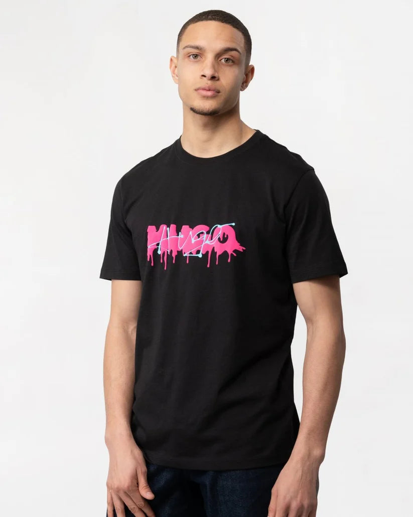 HUGO Men's Tonal Embroidered Logo Luxury T-Shirt