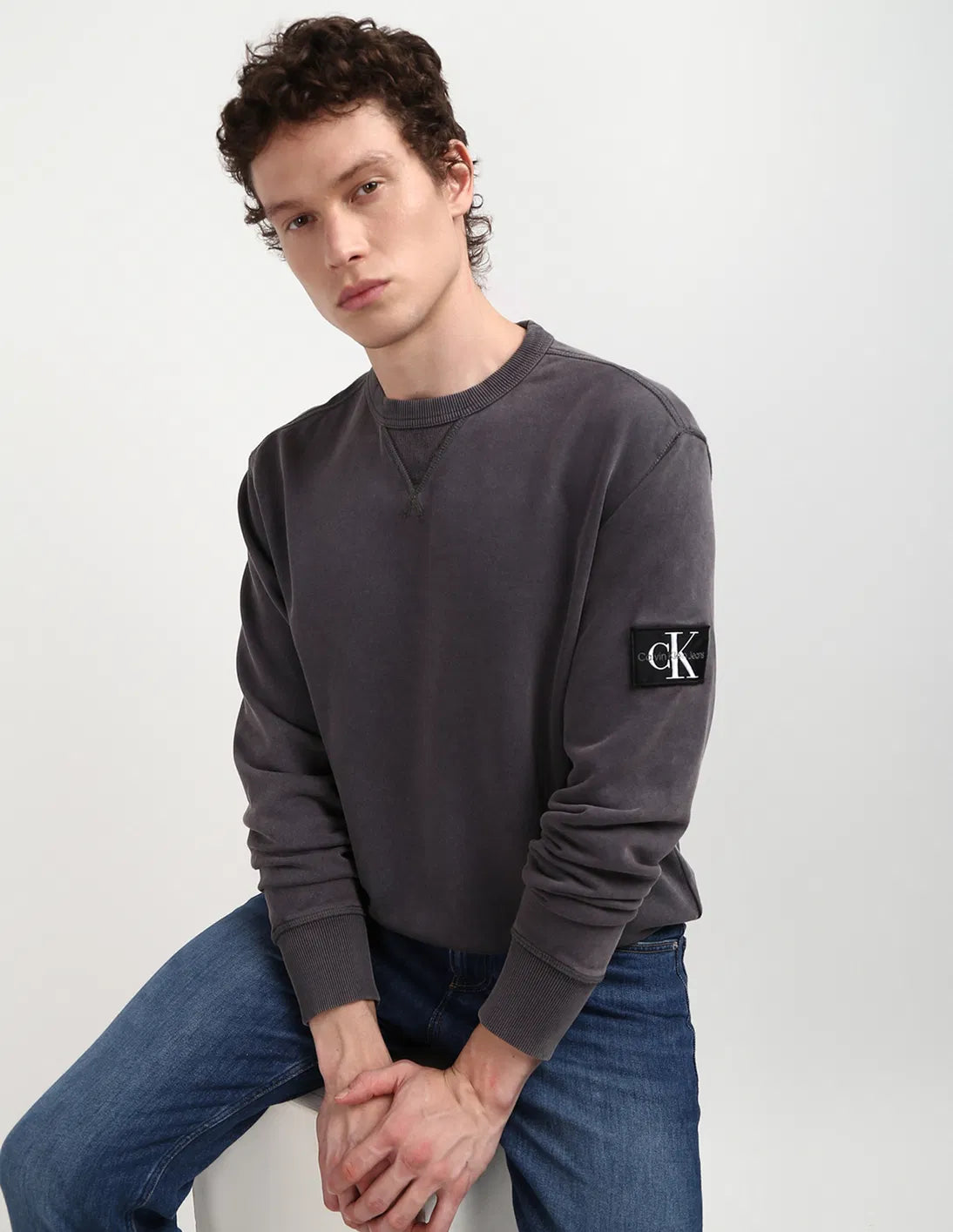 Calvin Klein Jeans Men's Crewneck Sweatshirt – Blue