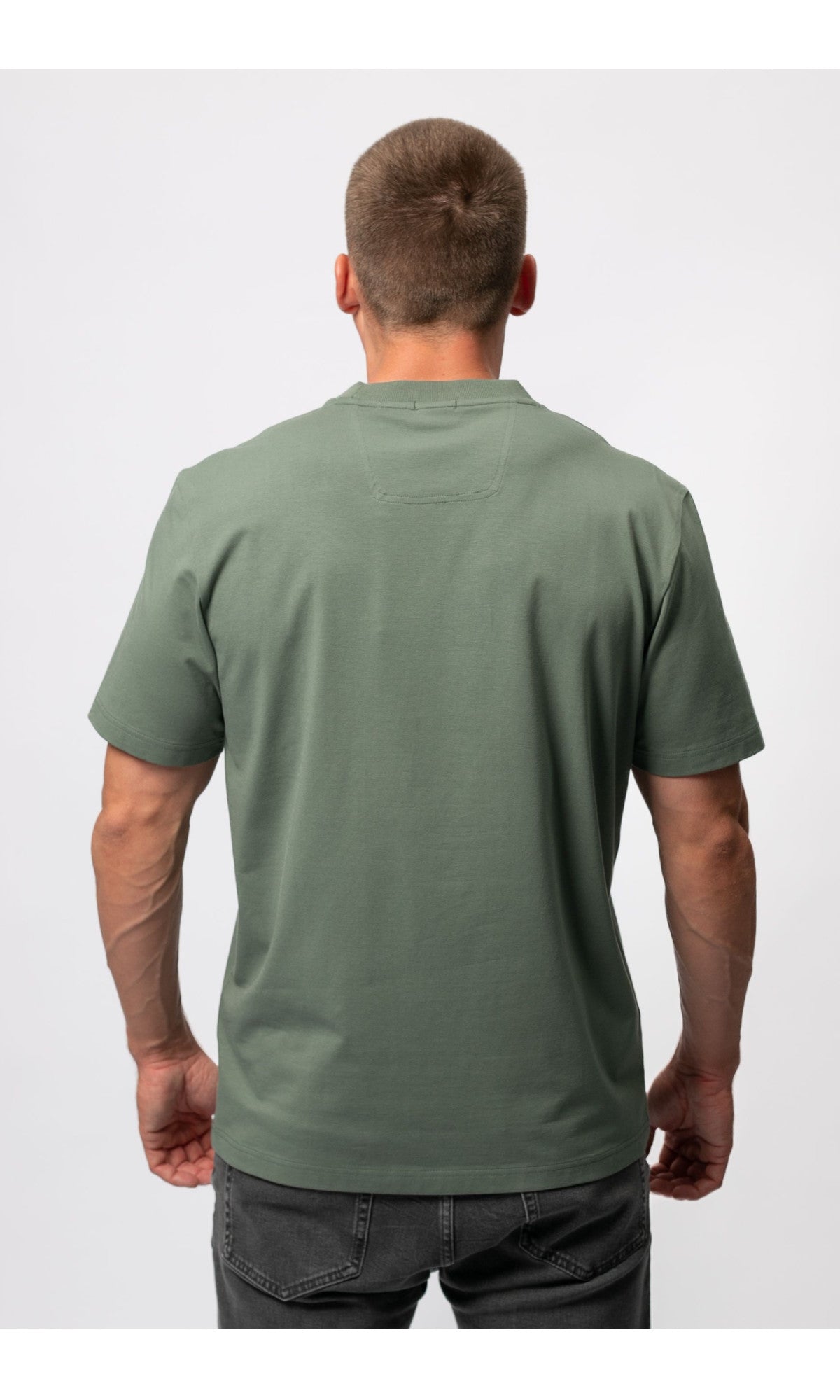 BOSS Men's Monogram Grid Block Logo Luxury T-Shirt