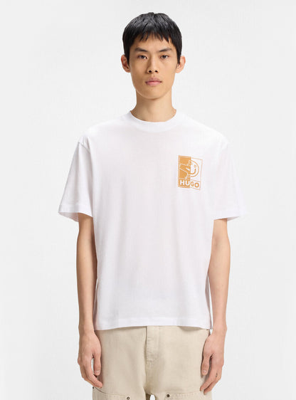 HUGO Men's Split Graphic Smiley Luxury T-Shirt