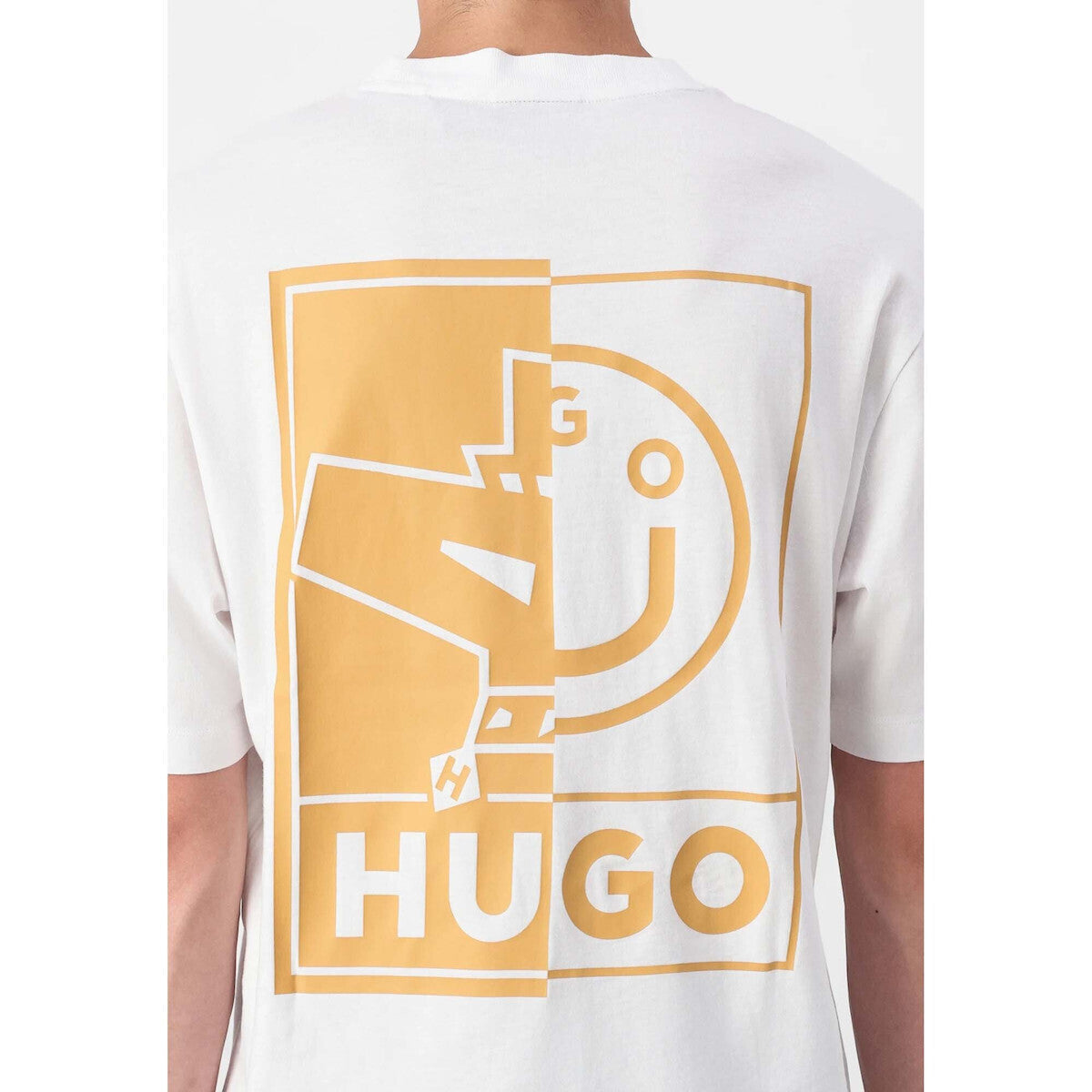 HUGO Men's Split Graphic Smiley Luxury T-Shirt