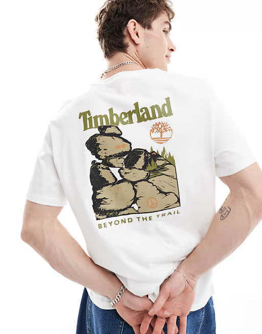 Timberland Men's Beyond The Trail Hiking Graphic T-Shirt - White