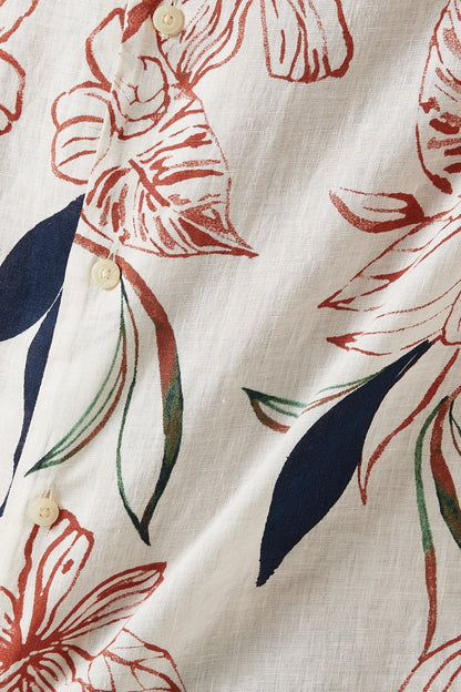 Tommy Hilfiger Tropical Floral Print Short-Sleeve Shirt