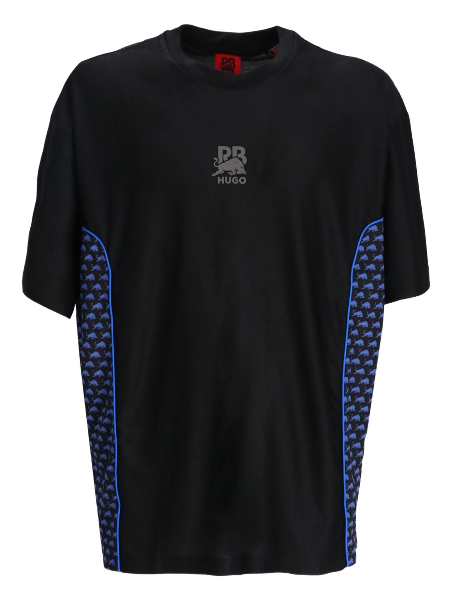BOSS Men's Horizontal Slit Matrix Chest Logo Luxury T-Shirt