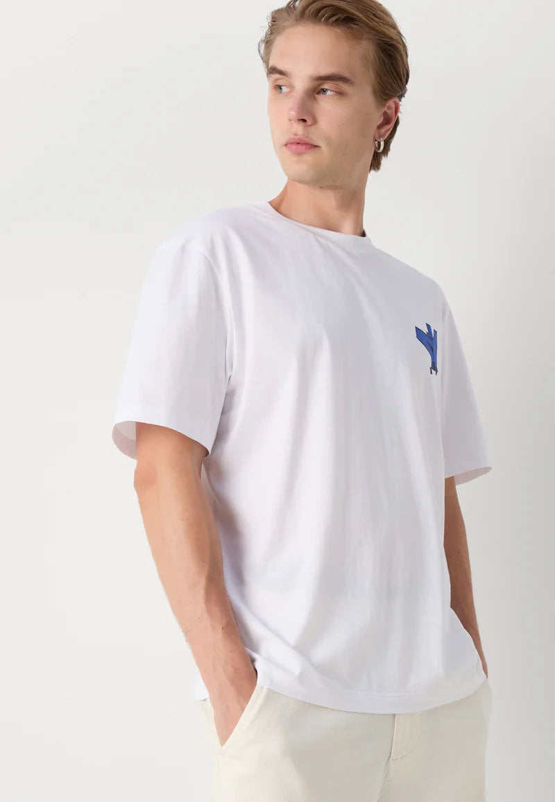 BOSS Men's Color-Block Stripe Logo Luxury T-Shirt