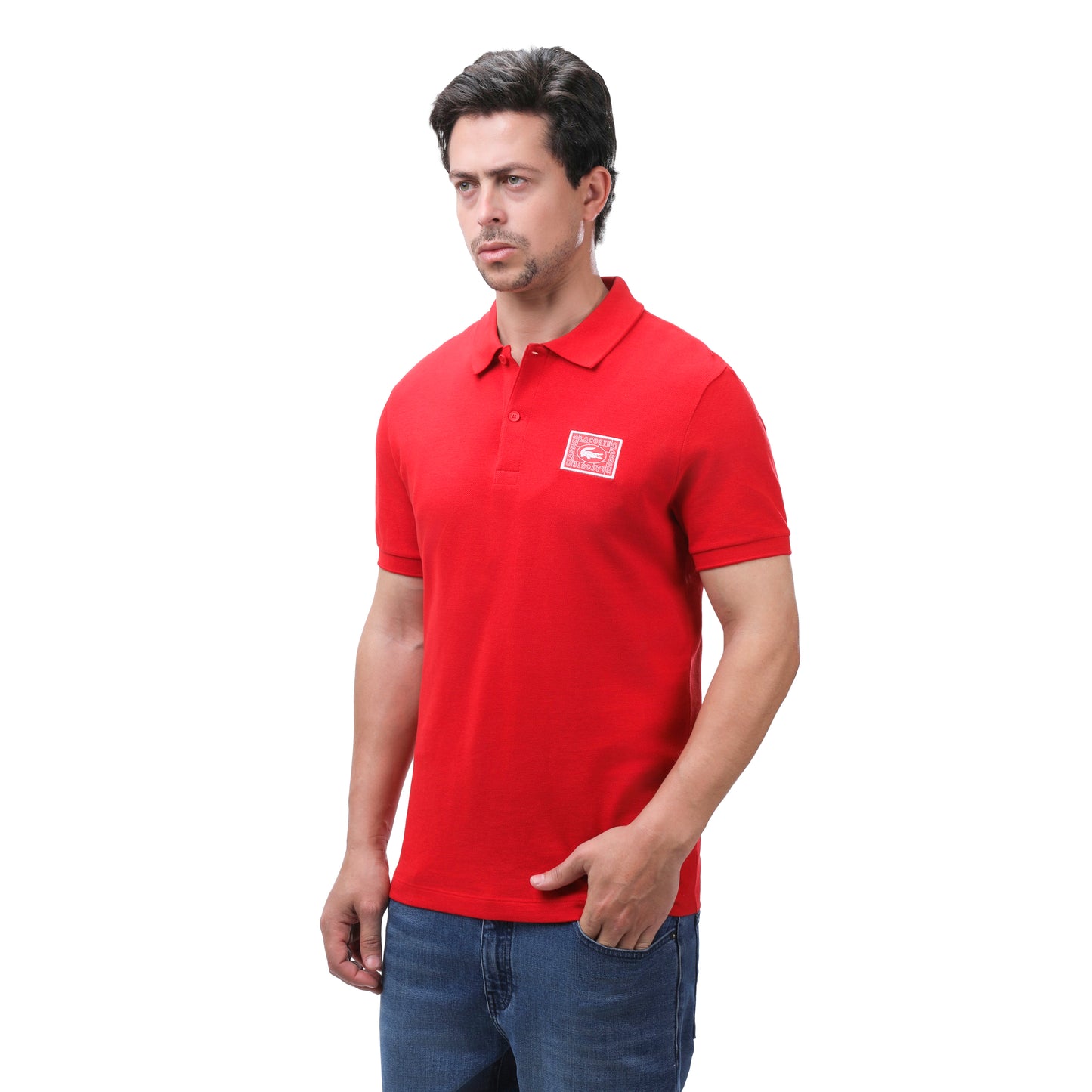 Lacoste Slim Fit Pique Polo Shirt with Heritage Badge