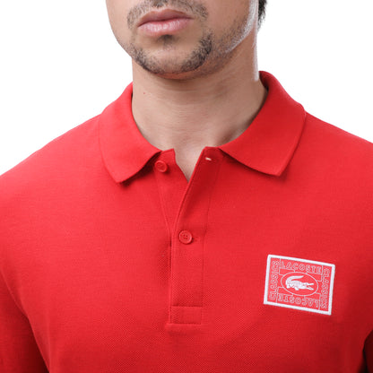 Lacoste Slim Fit Pique Polo Shirt with Heritage Badge