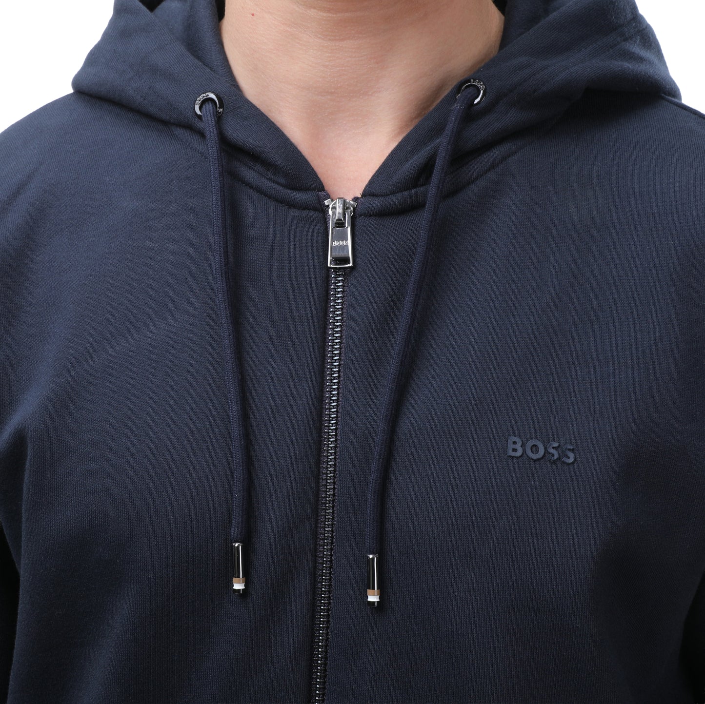 BOSS Full Zip Hoodie Cotton Blend