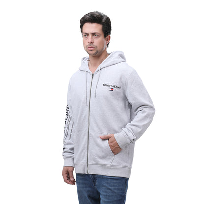 Tommy Jeans Essential Grey Zip Hoodie