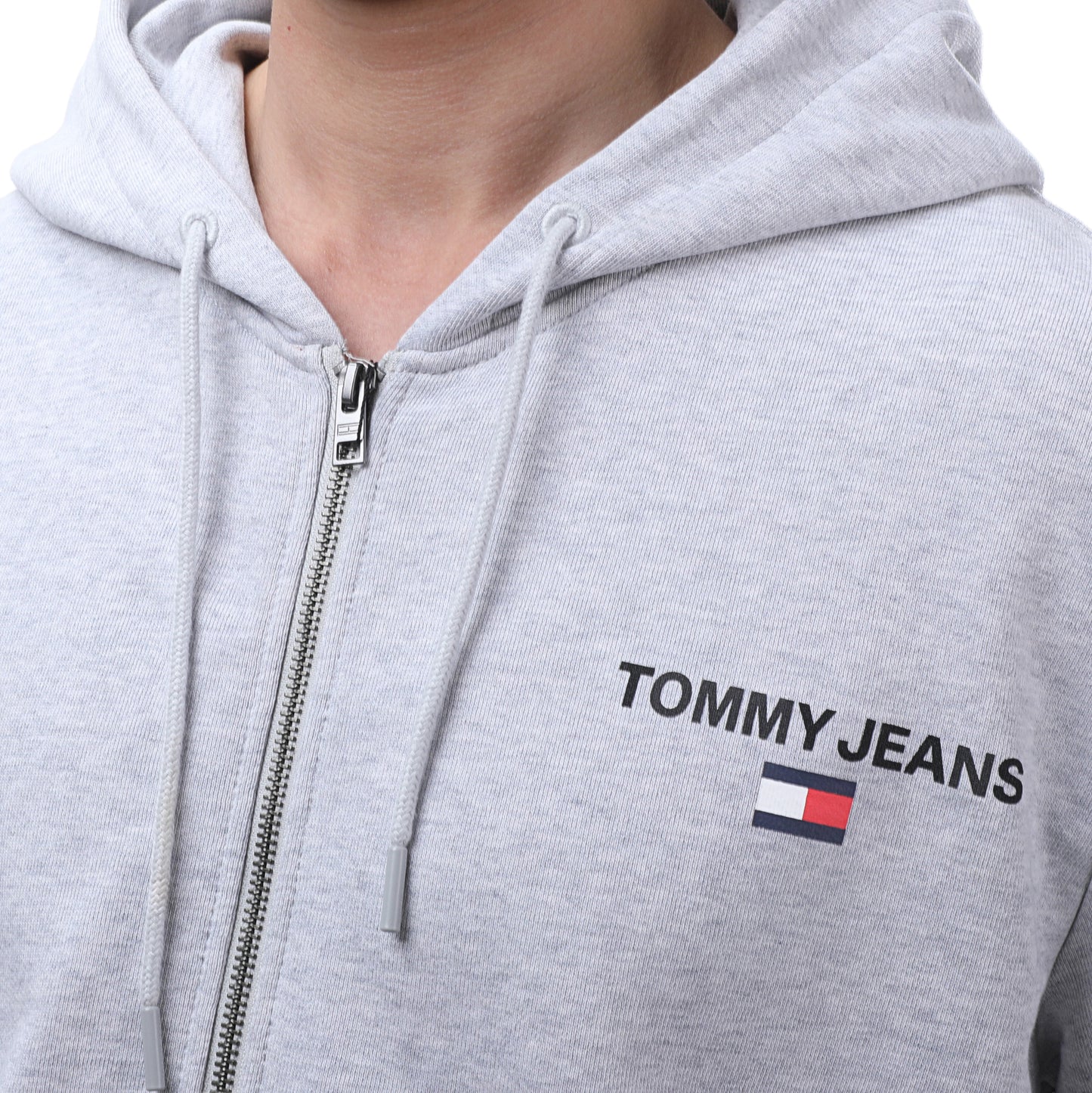 Tommy Jeans Essential Grey Zip Hoodie
