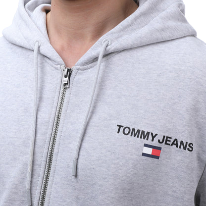 Tommy Jeans Essential Grey Zip Hoodie