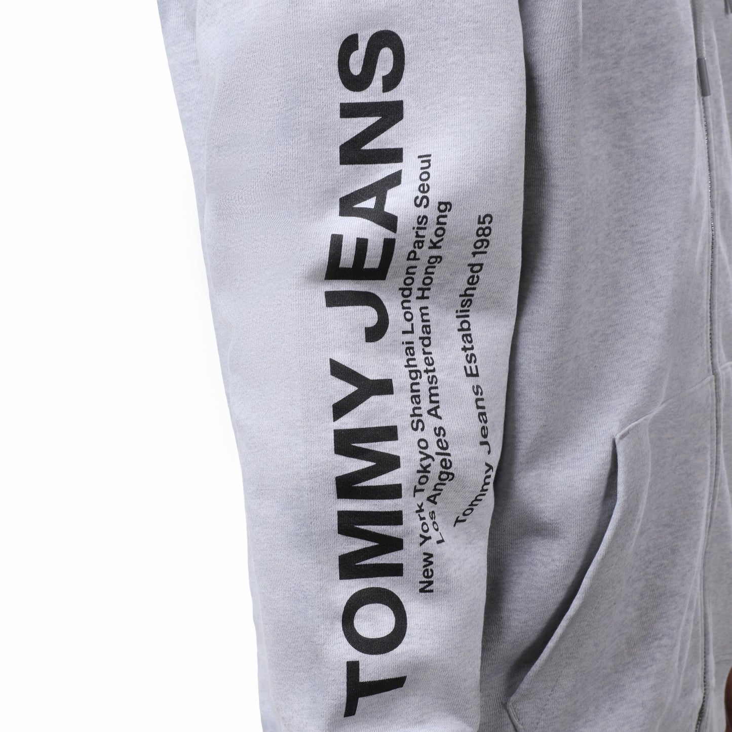 Tommy Jeans Essential Grey Zip Hoodie