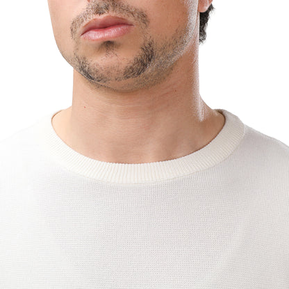 MNG Crew Neck Knit Tee – Lightweight Cotton Blend