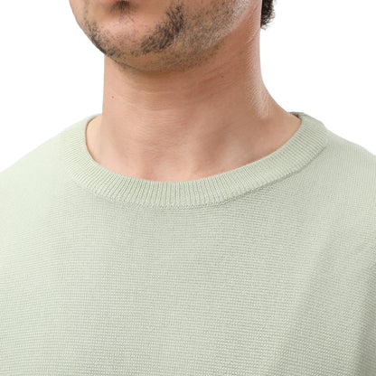 MNG Crew Neck Knit Tee – Lightweight Cotton Blend
