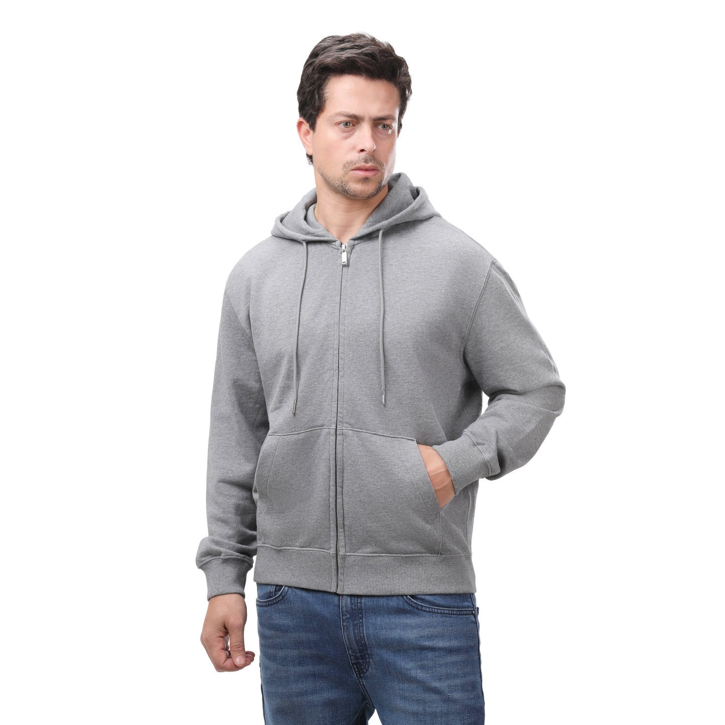 CK Jeans Relaxed Fit Zip-Up Hooded Sweatshirt