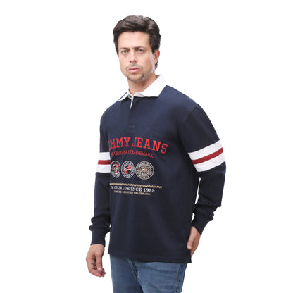 Tommy Jeans Archive Graphic Rugby Polo Shirt Ledger Fit