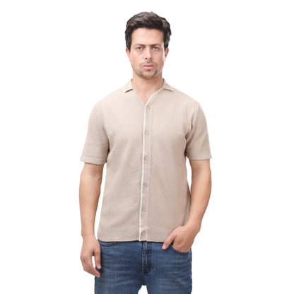 Zara Contrast Piping Knit Shirt