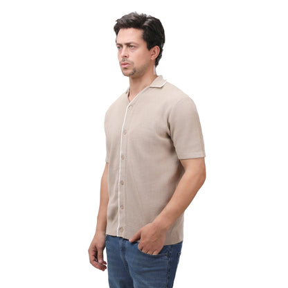 Zara Contrast Piping Knit Shirt
